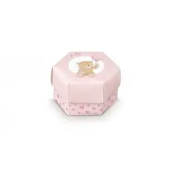 Scatoline portaconfetti esagono piccolo Little Bear Rosa