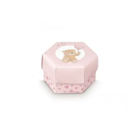 Scatoline portaconfetti esagono piccolo Little Bear Rosa