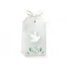Scatoline portaconfetti Cresima tag bianco con colomba