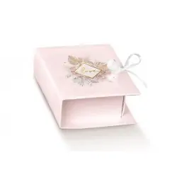 Scatoline portaconfetti libro Love Rosa e Oro