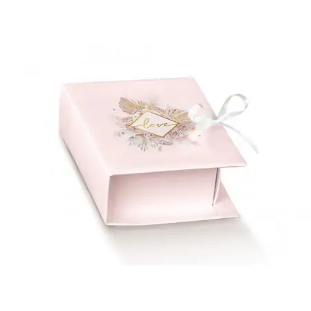 Scatoline portaconfetti libro Love Rosa e Oro