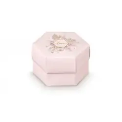 scatole per confetti matrimonio con divisorio forma esagonale