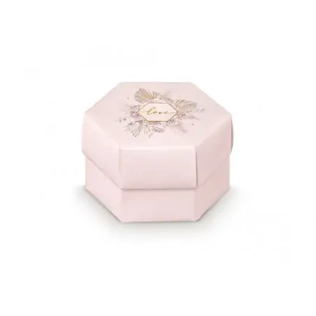 scatole per confetti matrimonio con divisorio forma esagonale