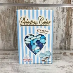 CRISPO CONFETTI SFUMATI CELESTI CUORICINI MIGNON