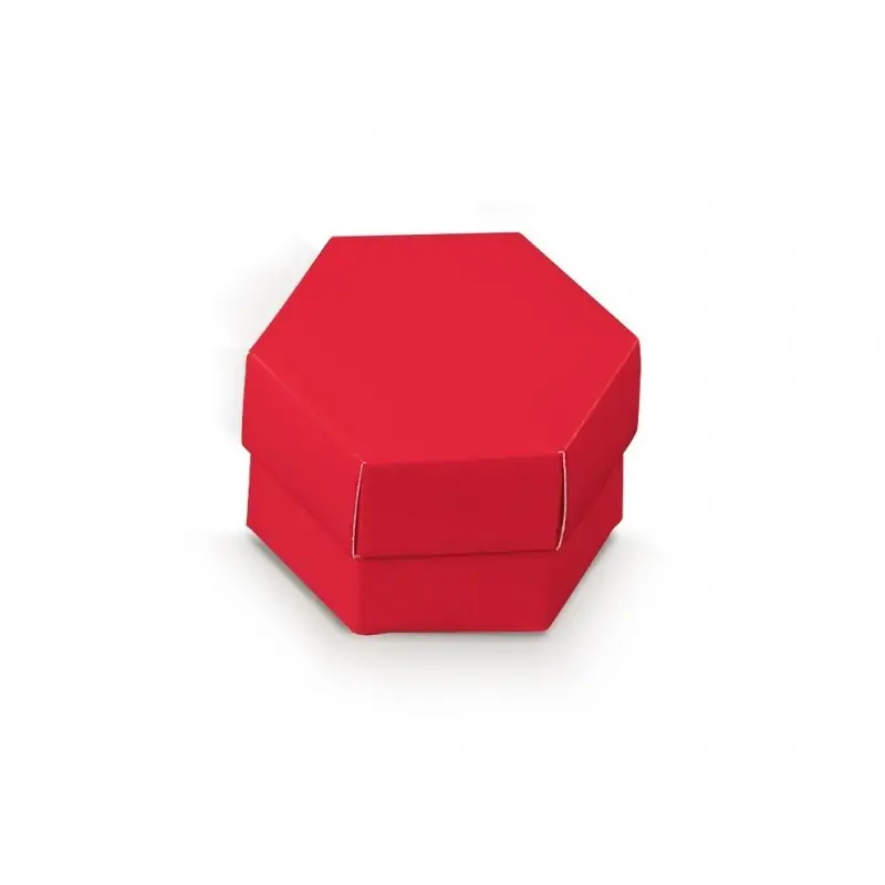 scatole portaconfetti laurea a forma di esagono rosso con