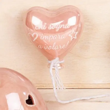 Magnete Palloncino Rosa con frasi Bomboniere Battesimo e