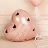 Cuore Palloncino Rosa con Luce LED e frasi Bomboniere Battesimo