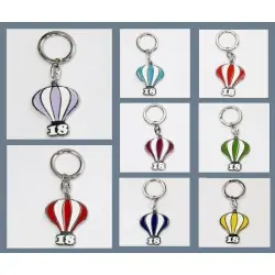 P/chiavi metallo smaltato MONGOLFIERA 8 colo