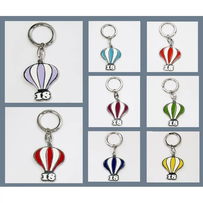 P/chiavi metallo smaltato MONGOLFIERA 8 colo