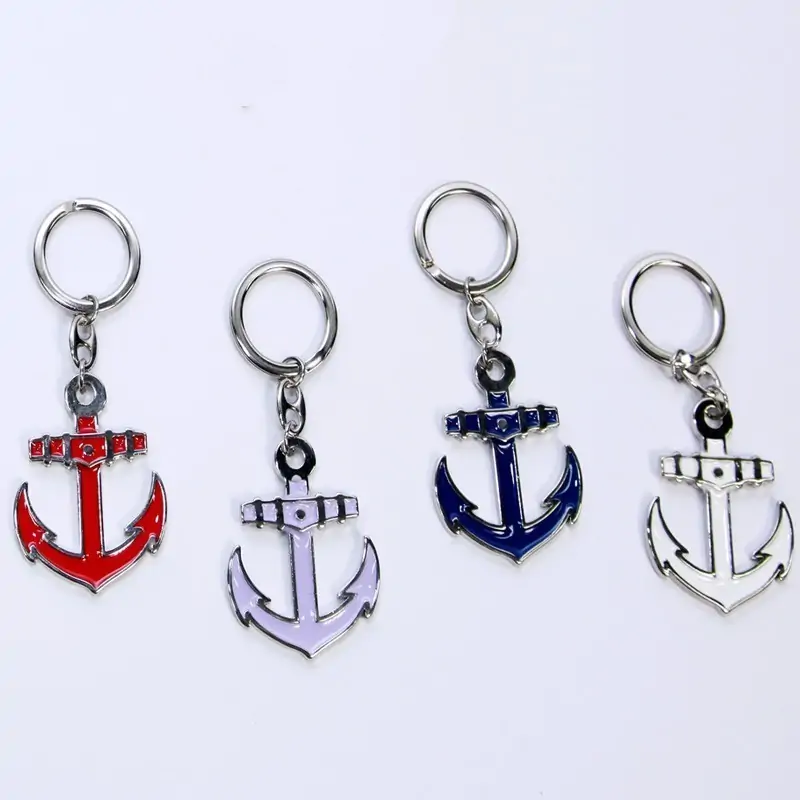 Portachiavi metallo smaltato ANCORA cm.9.5