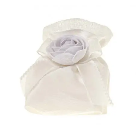 BOCCIOLO BAG QUADRO CM.10 BIANCO