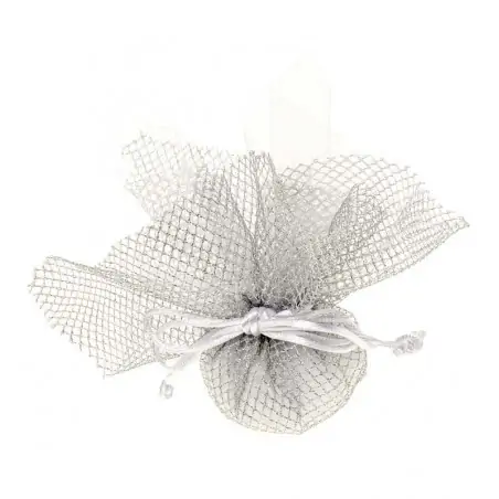 METALLIC RETE XL+VELO25X25SILVER