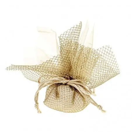 METALLIC RETE XL+VELO 25X25 ORO 50/2000