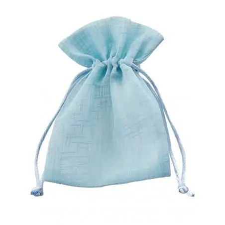 SACC.ORGANZA CELESTE 10x13CM