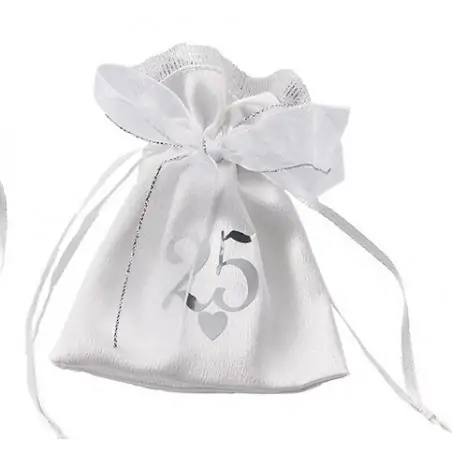 SACC.25°C/CUORE SILVER H.8x10CM