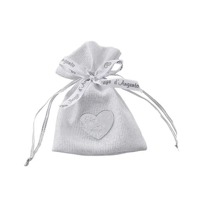 SACC.BRILLE'C/APP PLEXI SILVER 10x13CM