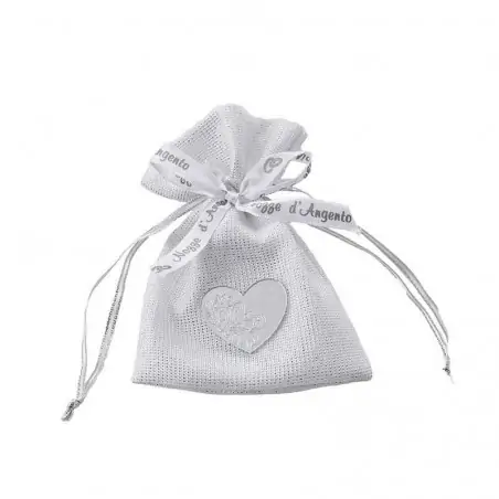 SACC.BRILLE'C/APP PLEXI SILVER 10x13CM