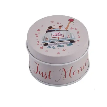 TIN BOX SMALL WEDDING 6.5x4.5CM