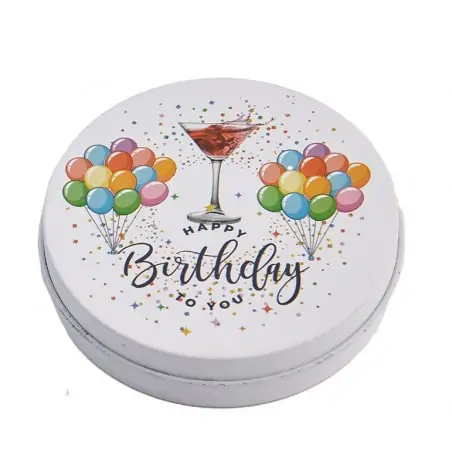 TIN BOX CANDELA H.BIRTHDAY 8x2CM
