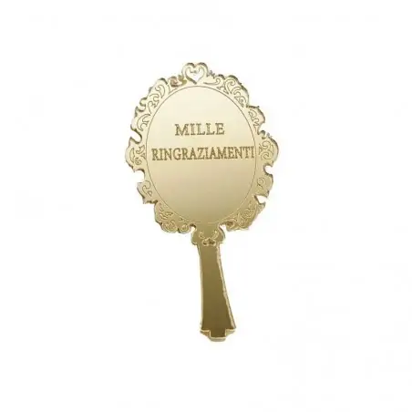 SPECCHIO MAGNETE GOLD H.7.9CM