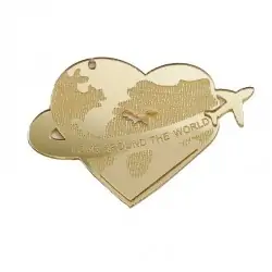 CUORE MAGNETE GOLD H.7.5x4.9CM