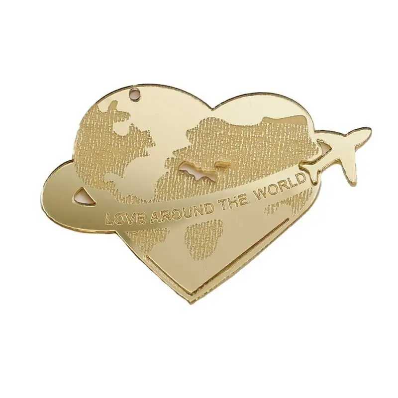 CUORE MAGNETE GOLD H.7.5x4.9CM
