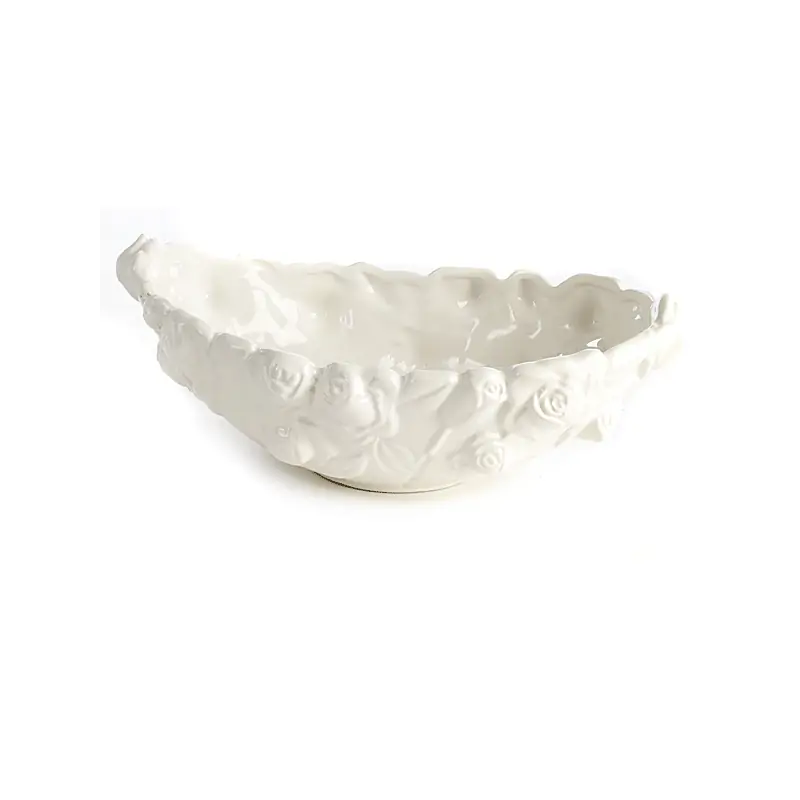 CIOTOLA OVALE CON ROSE 26 CM. 