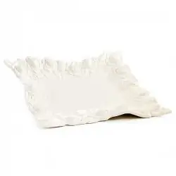 VASSOIO RETTANGOLARE CON ROSE 26.8 CM. 