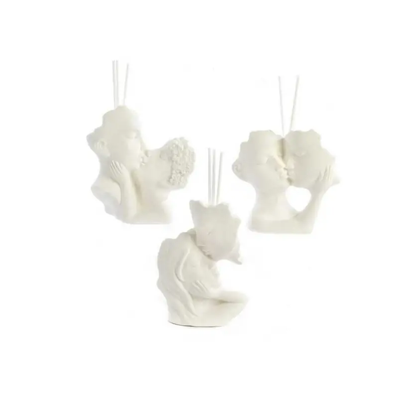 DIFFOND. VOLTI STIL. DI INNAMORATI 12.2 CM. 3 AS. PORC. G.BOX