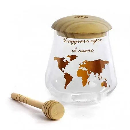 VASETTO PER MIELE CON PLANISFERO 9.4 CM. 