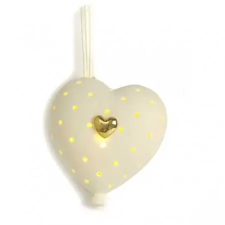 DIFFONDIPR. DA AP. PALLONCINO A CUORE 12 CM. PORC. LUCE G.BOX