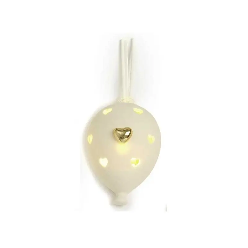 DIFFONDIPR. DA APPENDERE PALLONCINO 9.7 CM. PORCELLANA LUCE