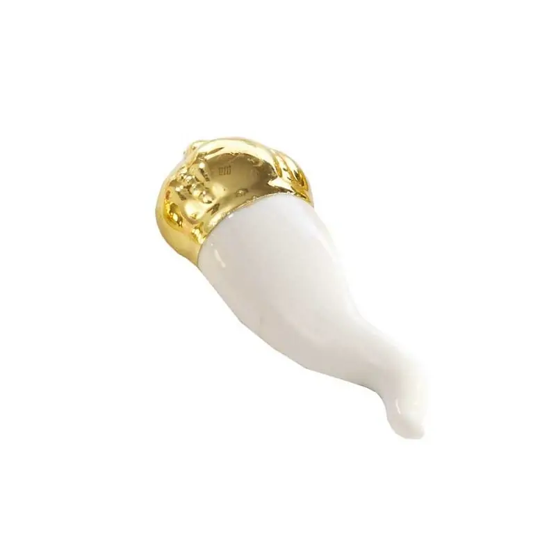 CORNETTO PORTAFORTUNA BIANCO 8.5 CM. 