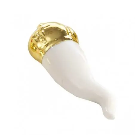 CORNETTO PORTAFORTUNA BIANCO 8.5 CM. 
