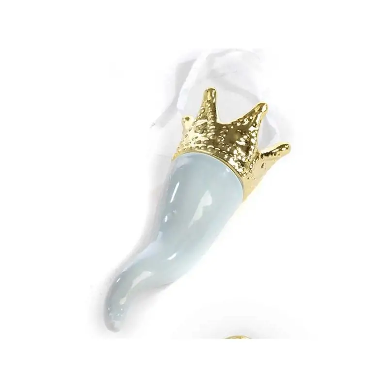 CORNETTO PORTAFORTUNA CEL. 11.8 CM. PORCELLANA AP.