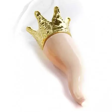 CORNETTO PORTAFORTUNA ROSA 11.8 CM. PORCELLANA AP.