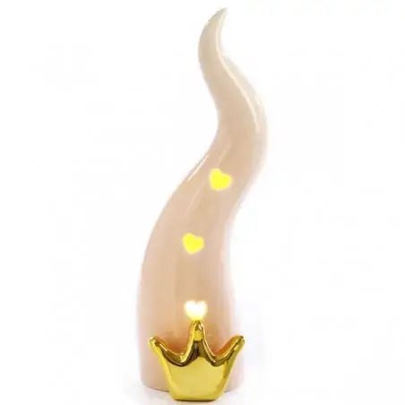 CORNETTO PORTAFORTUNA ROSA 19 CM. 