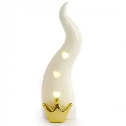 CORNETTO PORTAFORTUNA BIANCO 19 CM. 