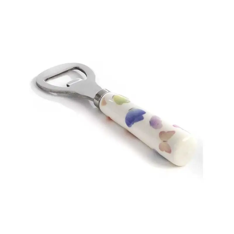 APRIBOTTIGLIE DEC. FARFALLE 13.3 CM. PORCEL. METAL. 