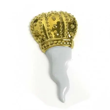 CORNETTO PORTAFORTUNA CEL. 8.2 CM. PORCELLANA CALAMITA