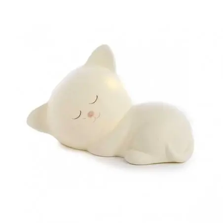 GATTINO SPIR. CHE DORME 7.7 CM. PORCELLANA LUCE
