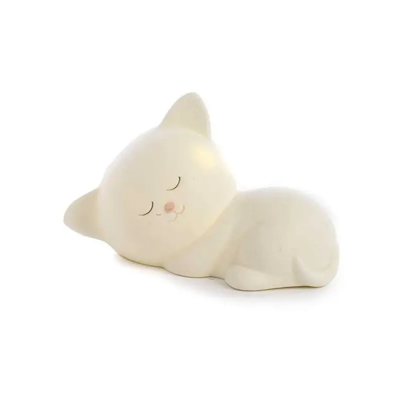 GATTINO SPIR. CHE DORME 9.1 CM. PORCELLANA LUCE