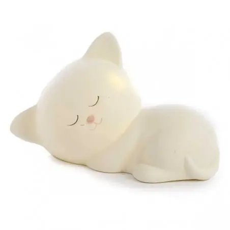 GATTINO SPIR. CHE DORME 9.1 CM. PORCELLANA LUCE