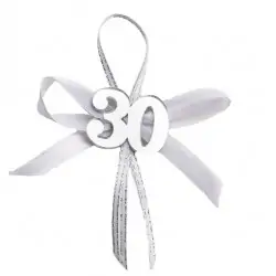 APPL.30° PLEXI SILVER C/FIOCCO