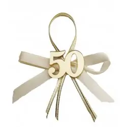 APPL.50° PLEXI GOLD C/FIOCCO