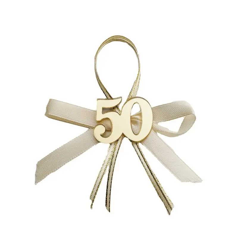 APPL.50° PLEXI GOLD C/FIOCCO