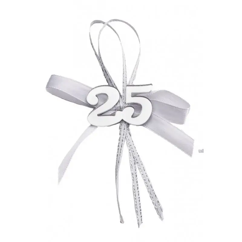 APPL.25° PLEXI SILVER C/FIOCCO