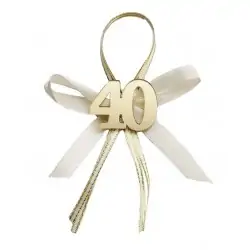 APPL.40° PLEXI GOLD C/FIOCCO