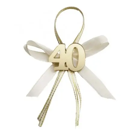 APPL.40° PLEXI GOLD C/FIOCCO