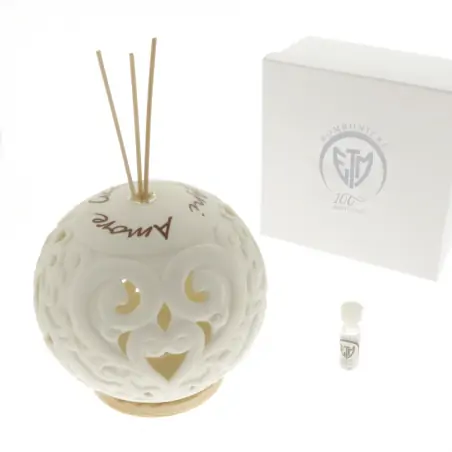 DIFFUSORE SFERA CON FRASI E LUCE LED